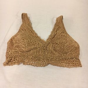 Tan Lace Bralette